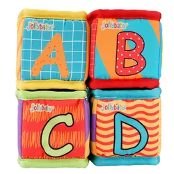 Cloth building blocks toy new infant plush doll soft cube toys for early education