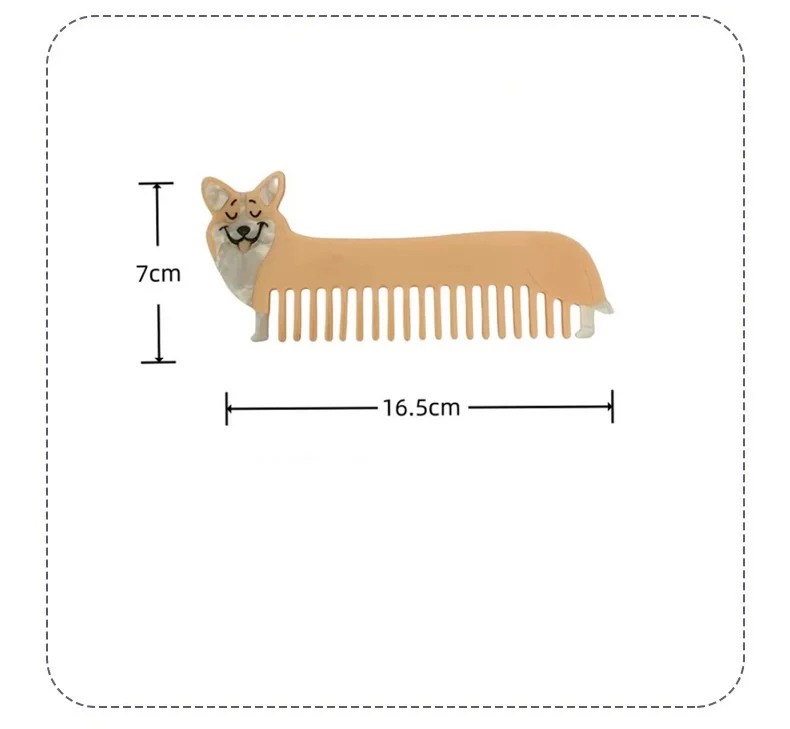 Anti-static High Quality Acetate Hair Comb Cute Animal Waterproof Acetate Comb For girls