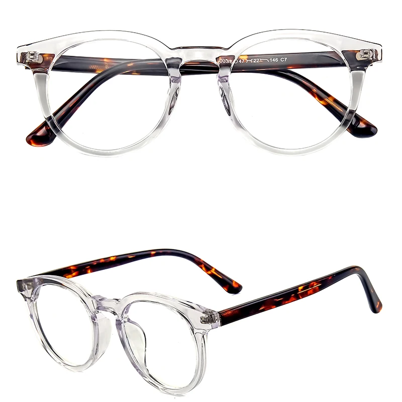 High Quality Acetate Optical Frames Professional Square Round Glasses Colorless Lens Optical Custom Glasses Frames