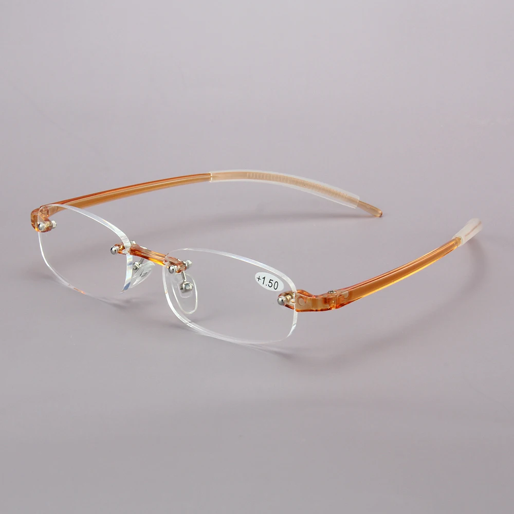  EUGENIA 2021 Fashion Adult Frameless Reading Glasses Wholesale Customization Different Colors Tr90 Clear