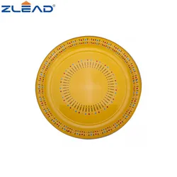 Hot Selling Traditional Hand-painted Check Enamel Plate with Gold Rim Plate Dish Round Dinnerware Tableware Kitchenware