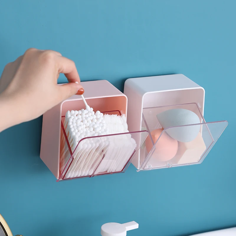 HAIXIN Cute Design Portable Plastic Makeup Organizer Box with Easy Close Feature for Storing Sundries