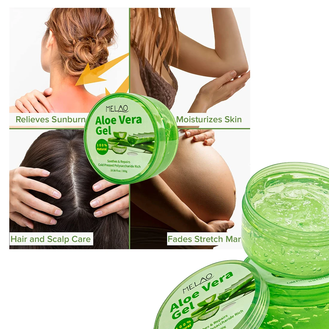 Best Premium Aloe Vera Extract Skin Lightening Moisturizing Soothing 100% Pure Natural Organic Aloe Vera Gel