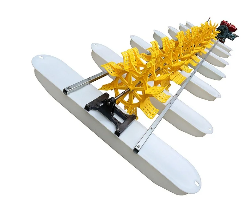 7HP-10HP 14IMPELLERS  Paddle Wheel Aerator With Diesel Engine Long Arm