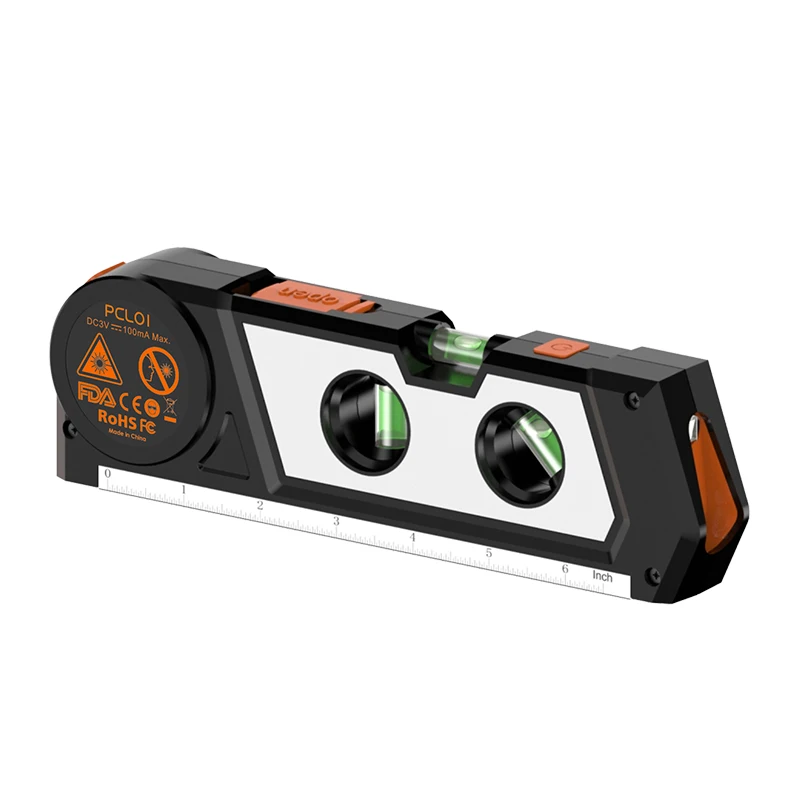 PM1001 horizon laser level ruler tape measure Multipurpose red laser tool distance meter
