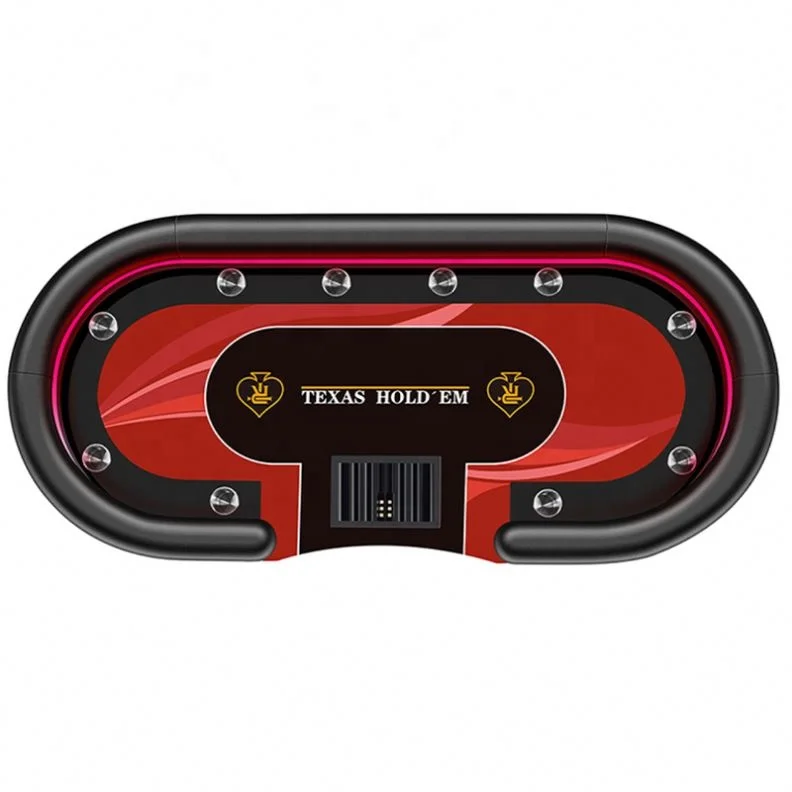 Hot Selling Indoor Foldable Casino Poker Game Table Deluxe 10 Players Gambling Poker Table For Entertainment