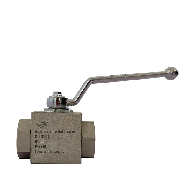 Tiemin Hydraulic Ball Valve KHB3K-G2 DN:50 PN:315 Carbon Steel White Zinc Plated High Pressure