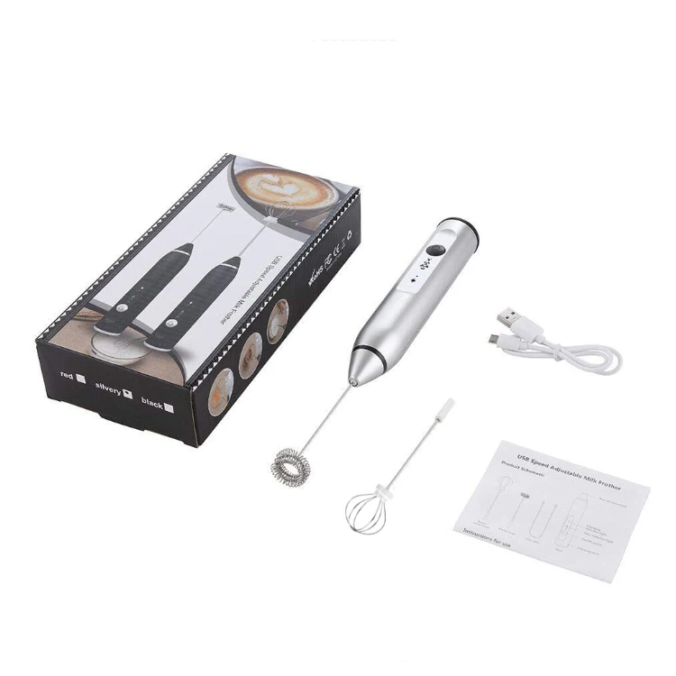 2020 High Quality USB charging handheld automatic milk frother foam maker for kitchen