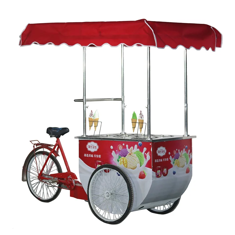 Coconut Bicycle Top-loading Ice Cream Bike Motorized Ice Cream Bike For Sale
