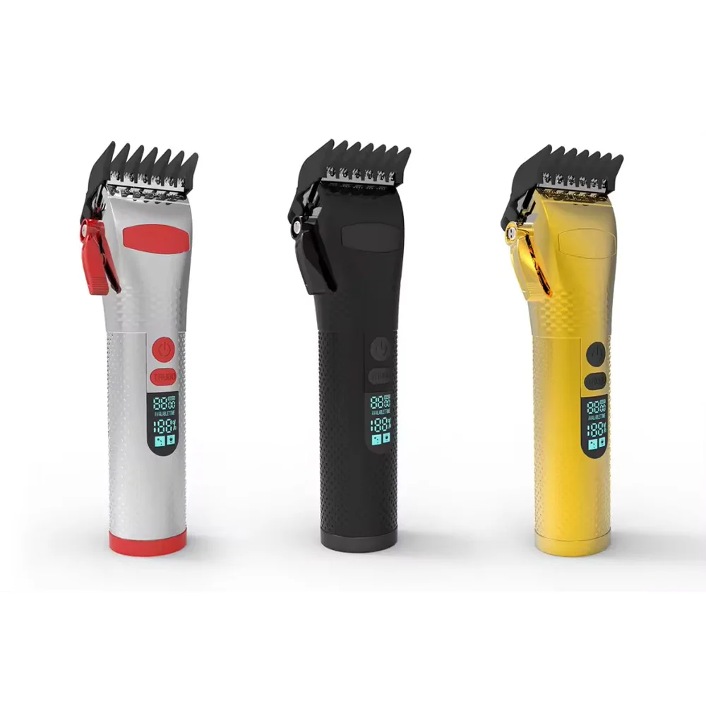 Ceramic Blade Metal Stainless Steel Blade Professional Barber Style Cordless Wet Dry Clippers for Men