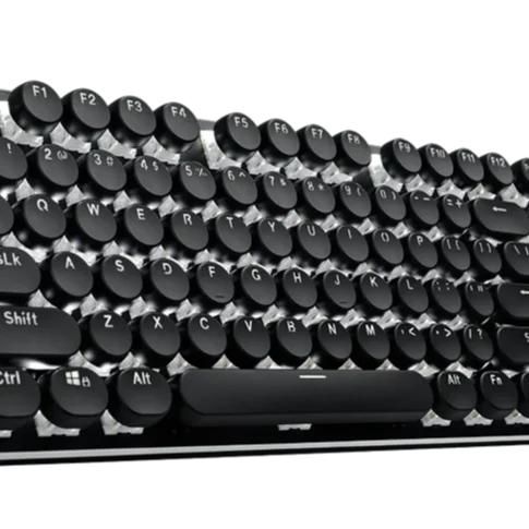 vintage punk style with metal panel OUTEMU Mechanical Blue Switches gaming keyboard 87keys keyboards