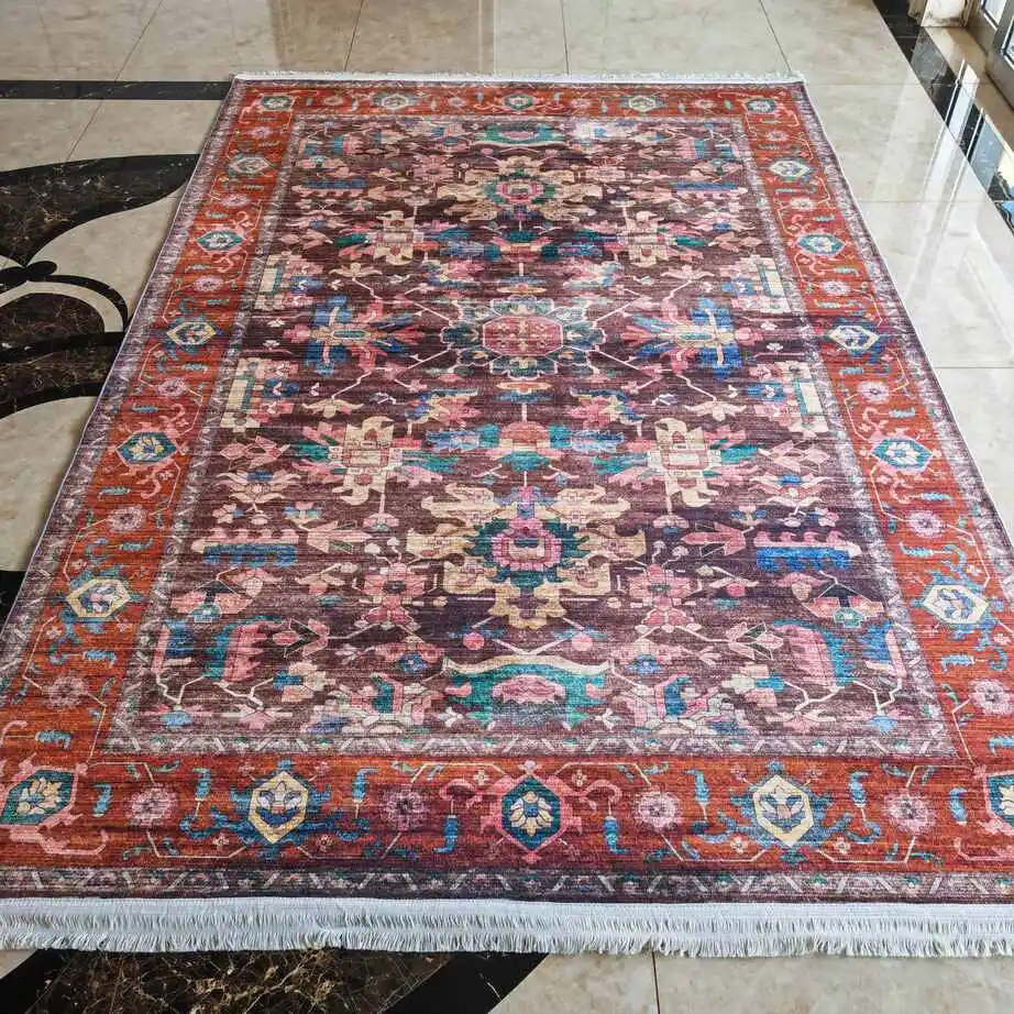 Wholesale 3D Printed Persian custom Living Room Bedroom Rugs Large Persion Turkish oriental carpets With fringe