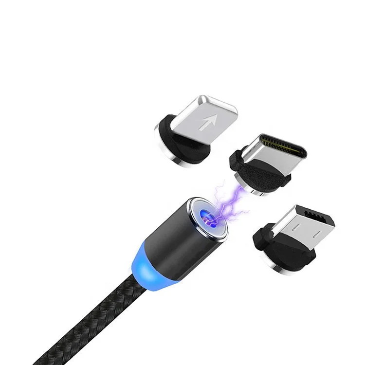  Магнитный USB-кабель TOYOUMI 3 в 1 с интерфейсом Type-C Micro iOS зарядный