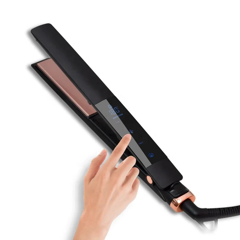 Trending Products Hair Styler Argan Oil Touch Screen Flat Iron LCD Display Anti Flat Irons Hair Straightener