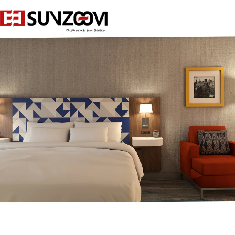 
High quality 5 star hotel furniture luxury Hilton Hotel Hamptons Style Hotel Furniture Set 