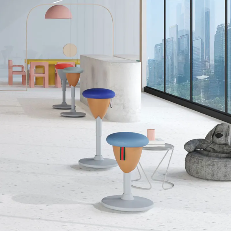 Revolving bounce chair adjustable swivel lift chair work study standing desk rolling high balance stool office bar stool wobble