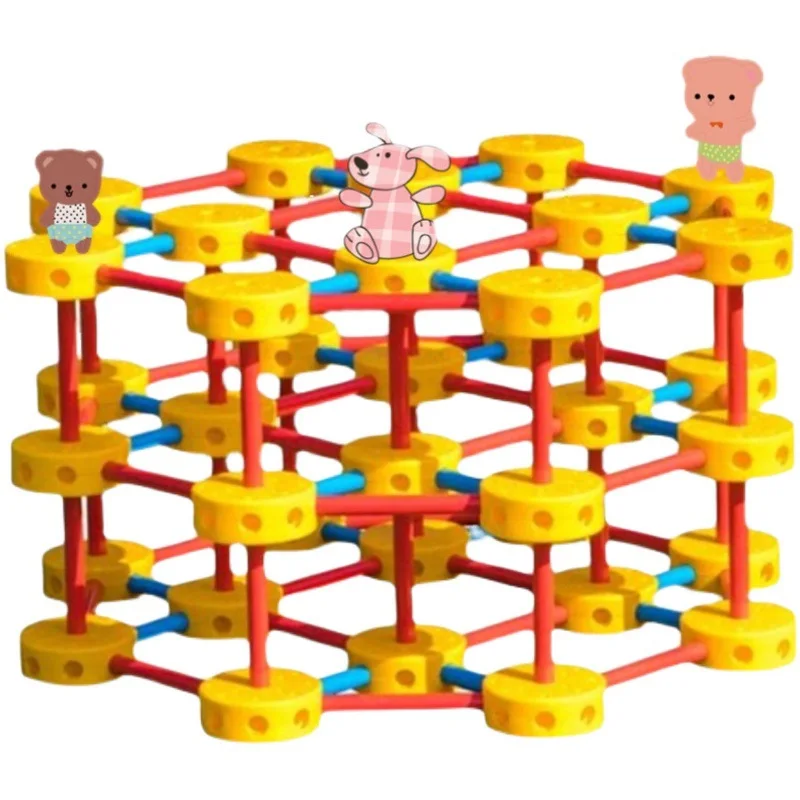 Kindergarten Tinkertoy Combination Outdoor Jungle Gym Physical Training Toy Game Sports Angie Patchwork Blocks