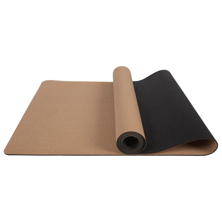 SHENGDE Organic Recycled Custom Print High Density Eco-Friendly High Quality Natural Cork Rubber Yoga Mat