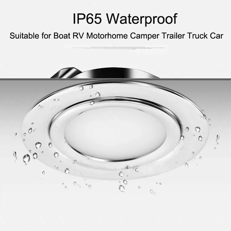 12V Stainless Steel LED Marine Courtesy Light Boat Interior Light LED Dome Lights for Boat Cabin RV Utility Yacht