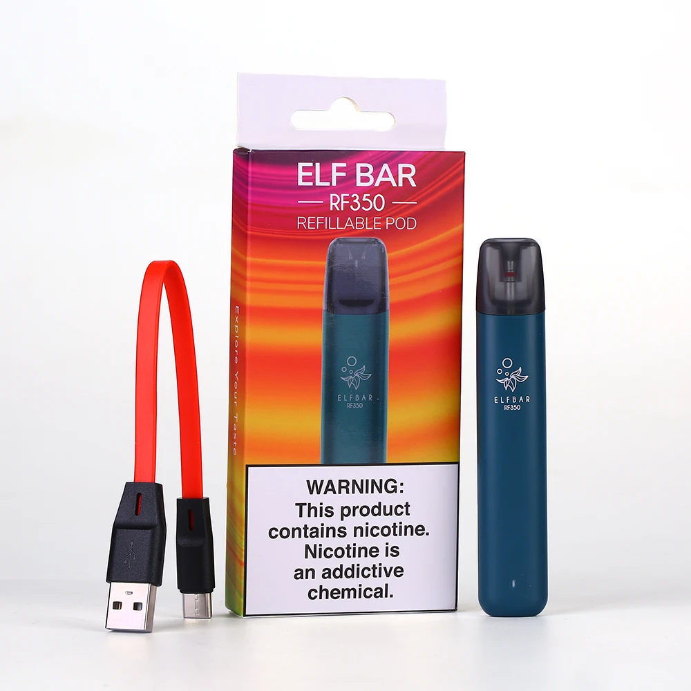 
 Оптовая продажа, перезаряжаемый стартовый набор для вейпа Elf Bar RF350, 350 мАч  