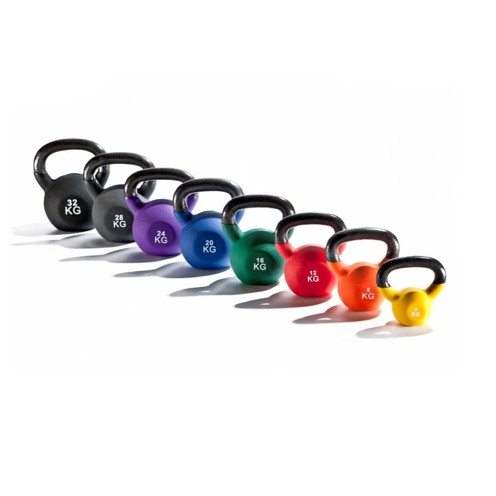Adjustable soft competition coated gym strength cast iron colorful vinyl kettlebell