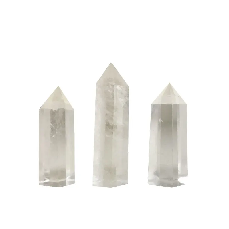Natural  Gemstone Angel Aura Clear Healing Crystals Points Obelisk Clear Quartz Crystal Wands  for Mother Day Gift