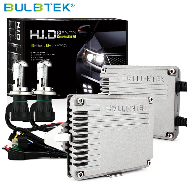 BULBTEK Auto 12V 24V 35W 55W Car Ballast Light White 3000K 4300K 5000K 5500K 6000K 8000K 10000K Hi Lo Bulb Kit Canbus HID Xenon