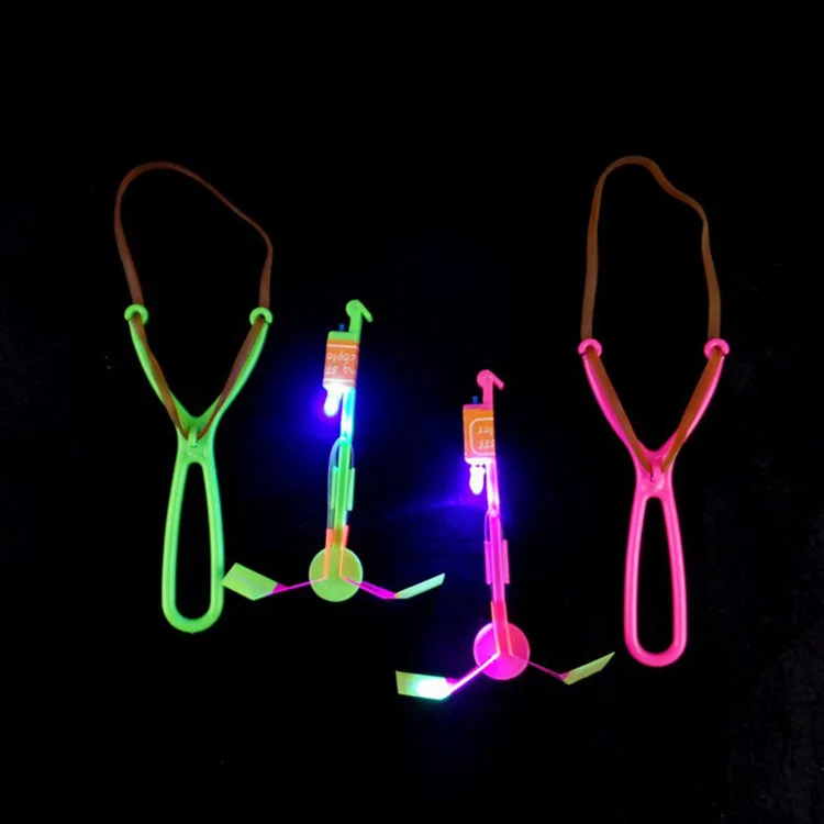 Wholesale Hot Sale LED Light Small Flying Arrow Catapult Flying Rocket Child Luminous Toy