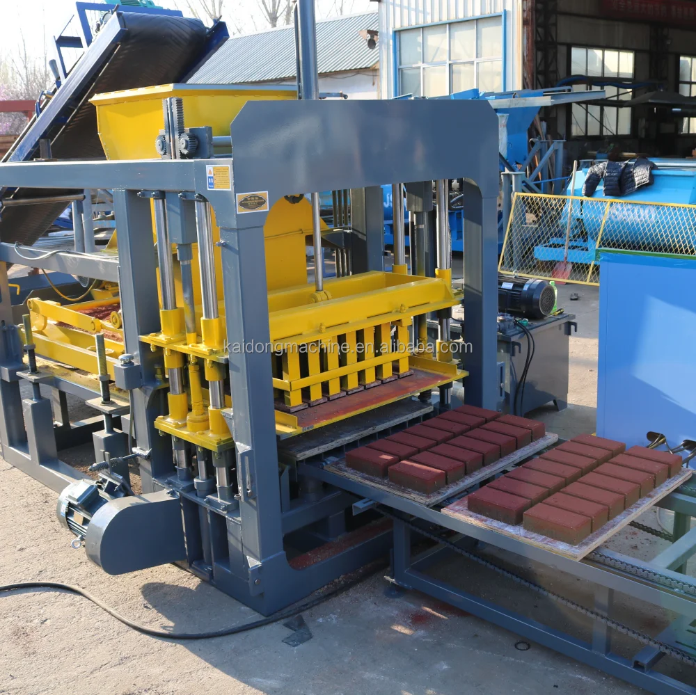 Kaidong QT4-15C Automatic Interlocking Brick Machine Hollow Concrete Brick Block Moulding Machine Cement Brick Making Machinery