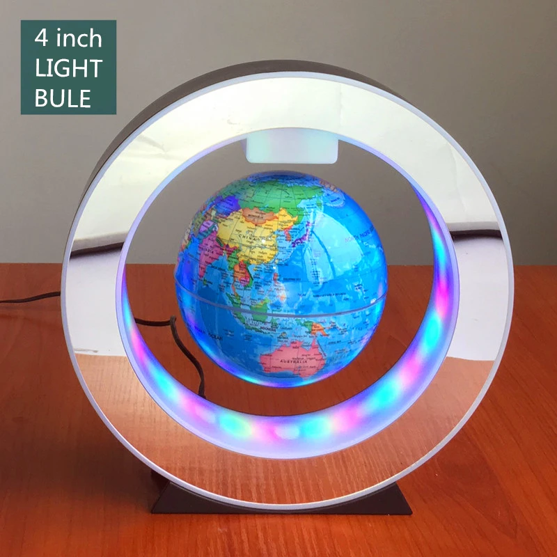 
Novelty Decoration Magnetic Levitation Floating Globe World Map with LED Light with Electro Magnet and Magnetic Field Sensor 