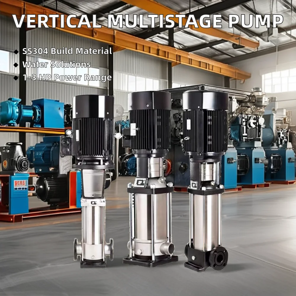 Electric Multistage Centrifugal Vertical Pump 75KW Power Stainless Steel Gear Pump Booster Food Usage OEM Support Marine