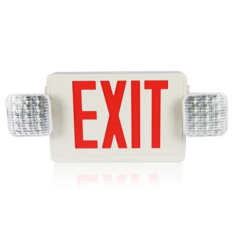 Emergency exit light Charging dual head Emergency lighting red and green indicator  Emergency exit light with battery
