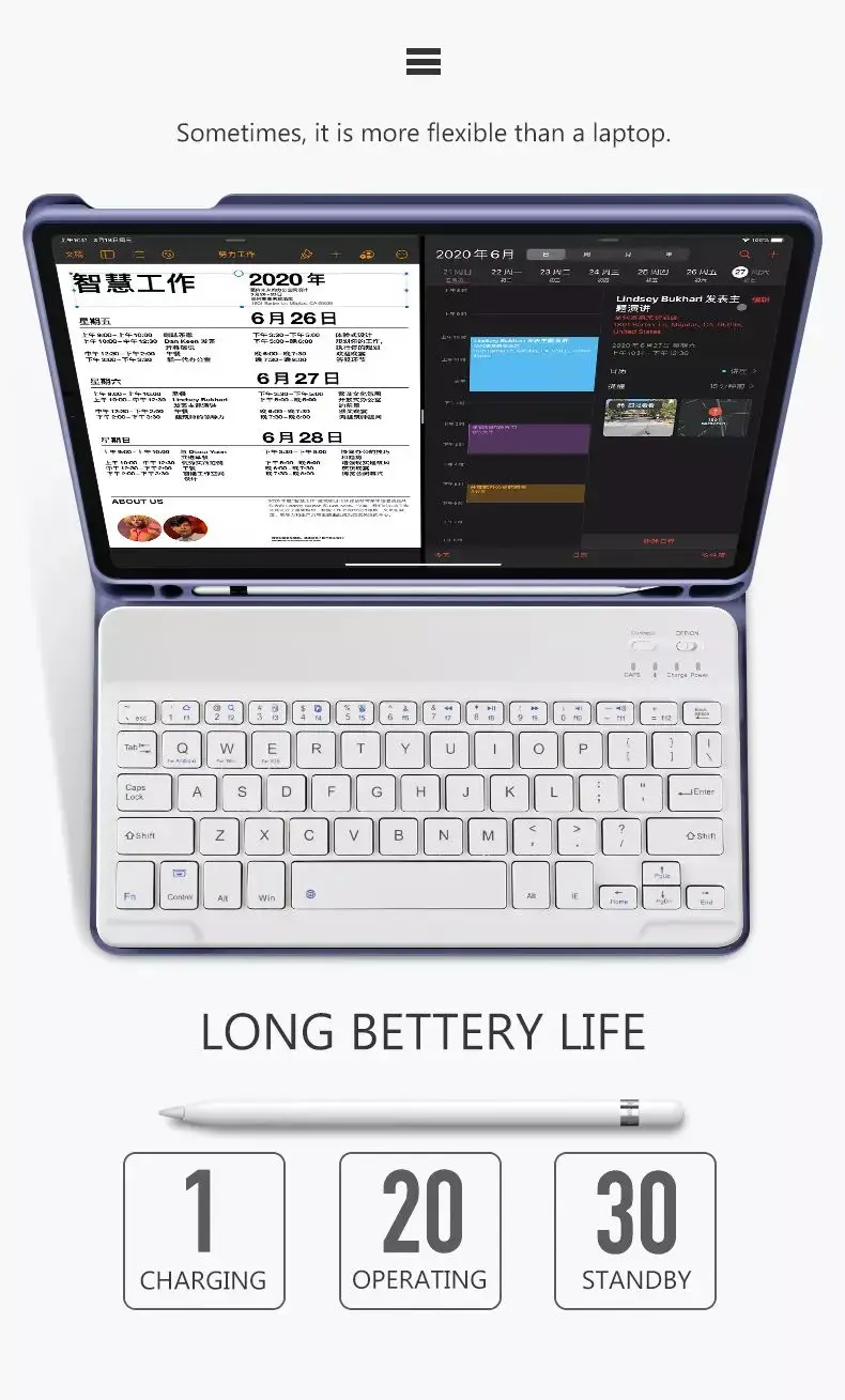 
Folio tablet case with keyboard for iPad 6th generation 9.7 keyboard case with pencil holder 