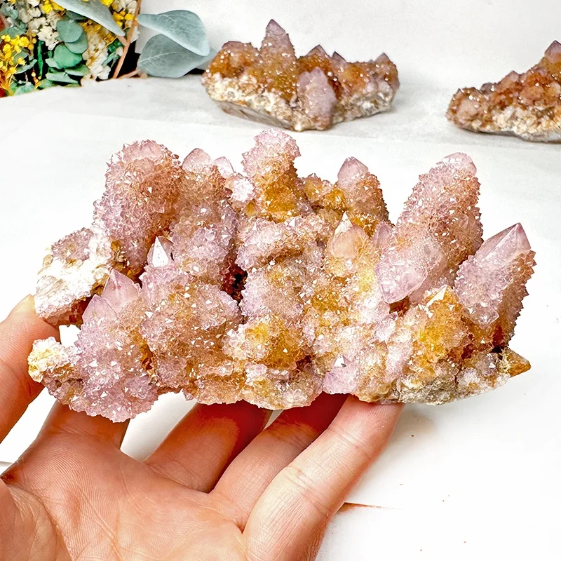 Wholesale High Quality Sparkly Natural Angel Aura Spirite Quartz Crystal Geode Cluster