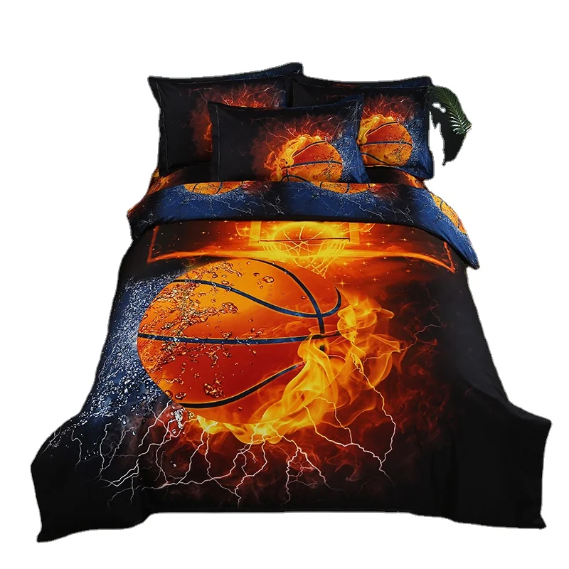 3D reactive printed bedding set microfiber BALL printed duvet cover