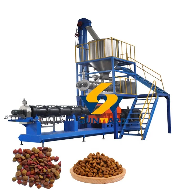 China Factory good price Tilapia fish feed machine floating fish feed extruder production line for pet food
