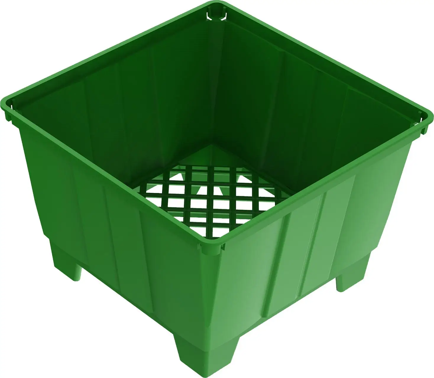 6 8 inch Drip Irrigation Plastic Green Pots Hydroponic SquareBuckets for greenhouse