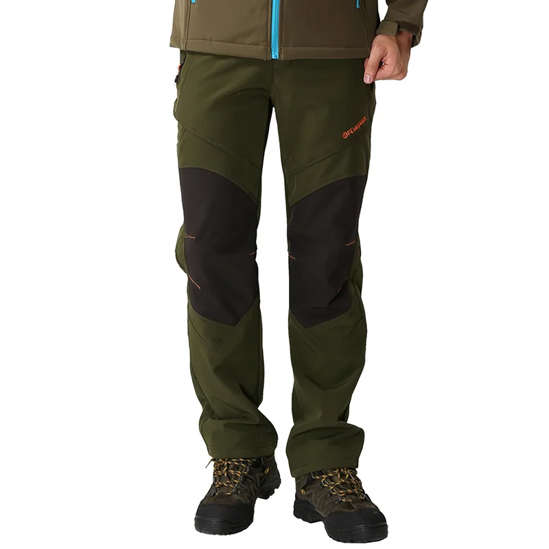 Flygaga Outdoor Four Side Elastic Compound Pile Soft Shell Camping Pants Combat Hiking Trousers for Men Harem Pants Casual S-XXL