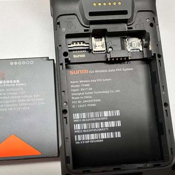 Factory Price /T5940 JKPJ Battery /for Sunmi Terminal Battery 7.7V 3500mAh Battery Sunmi V2S