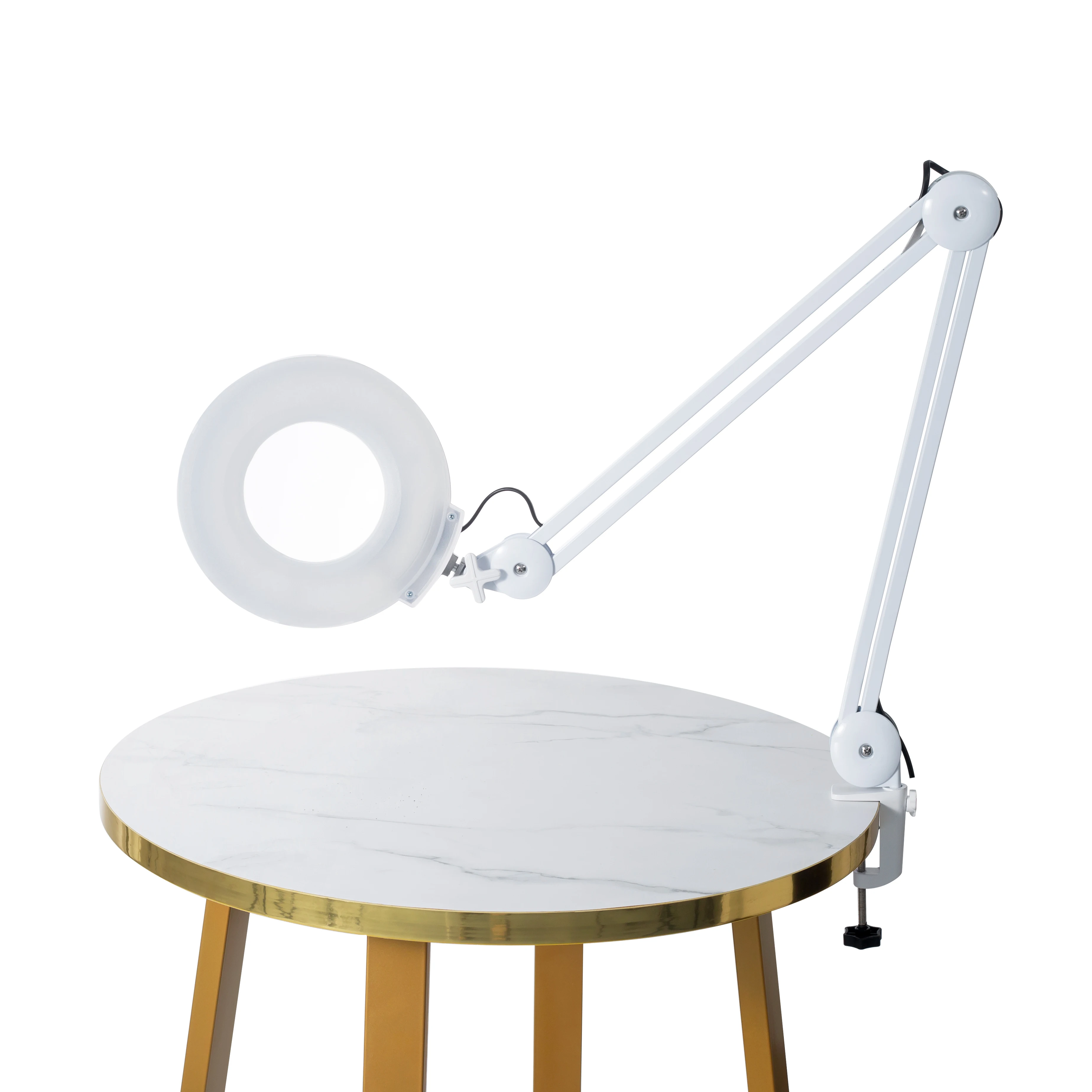 Настольная увеличительная Светодиодная лампа для салона красоты профессиональная x8 высокого качества светодиодная со стойкой