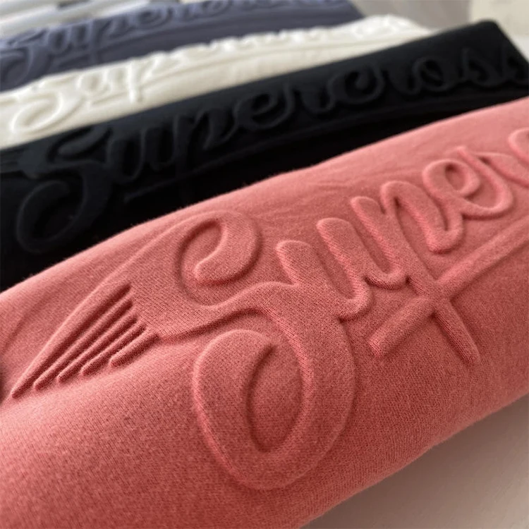 High Quality 3d Embossed t Shirt Manufacturer Premium Supima Cotton T-shirt Graphic tee Custom Logo Heavyweight tshirt t Shirt