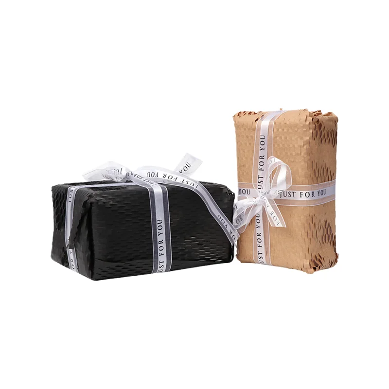 100% Recyclable Honeycomb Paper Rolls 80GSM Custom Packaging Paper Wrapping Cushion Craft Shipping Moving for Gifts