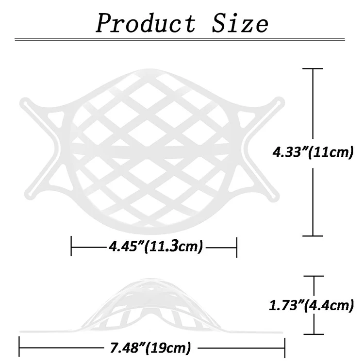 Amazon Hot selling Cheap Washable Reusable 3D Face Cover Silicone Mask Bracket Inner Support Frame Holder for Breathing