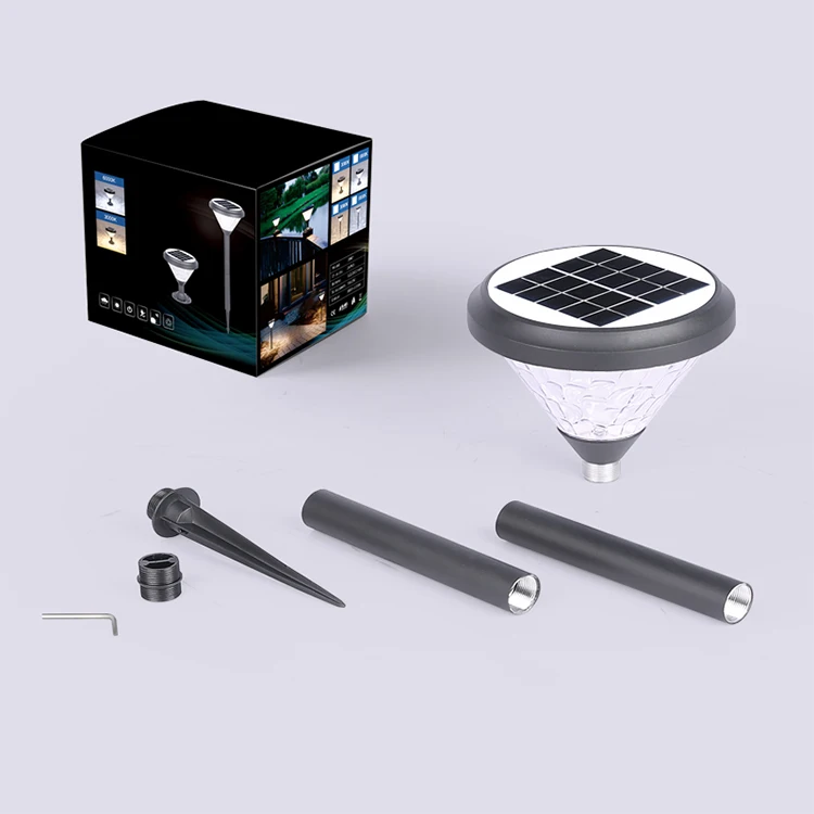 High Cost Performance Driveway Pathway Outdoor Path Pole Powered Led Spike Solar Power Lawn Garden Lights