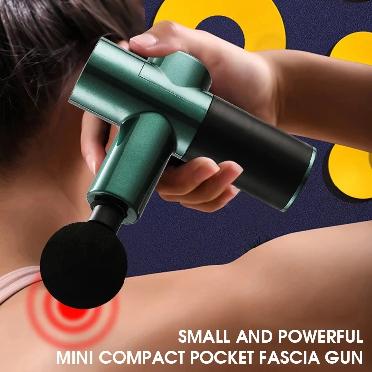 Custom Handheld Portable Quiet Brushless Motor Muscle Gun Massager Deep Tissue Cordless Fascia Mini Massage Gun Machine