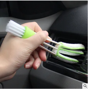 1PC car cleaning brush double head car vent slit cleaning brush dusting blinds keyboard cleaning brush household cleaner
