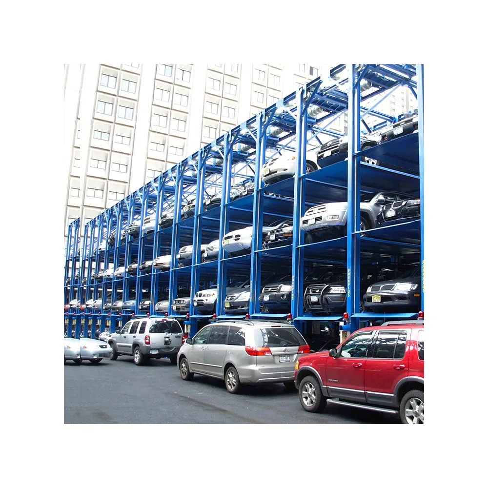 Efficient 4-Level Premium Outdoor Steel Car Stacker 4-Car Quad Stack Hydraulic Parking Lift System Motor Parking Equipment