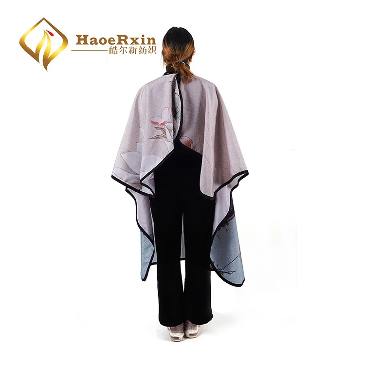 New pattern ODM personalized luxury hair cutting salon custom barber cape