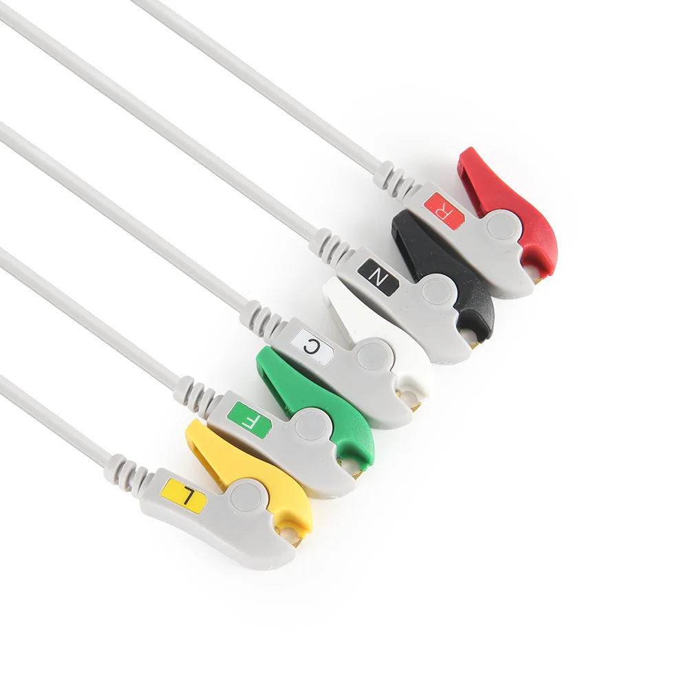 5-свинцовый ЭКГ кабель Datex Ohmeda со свинцовыми проводами клипса для CS/3 Cardiocap I II медицинские расходные материалы