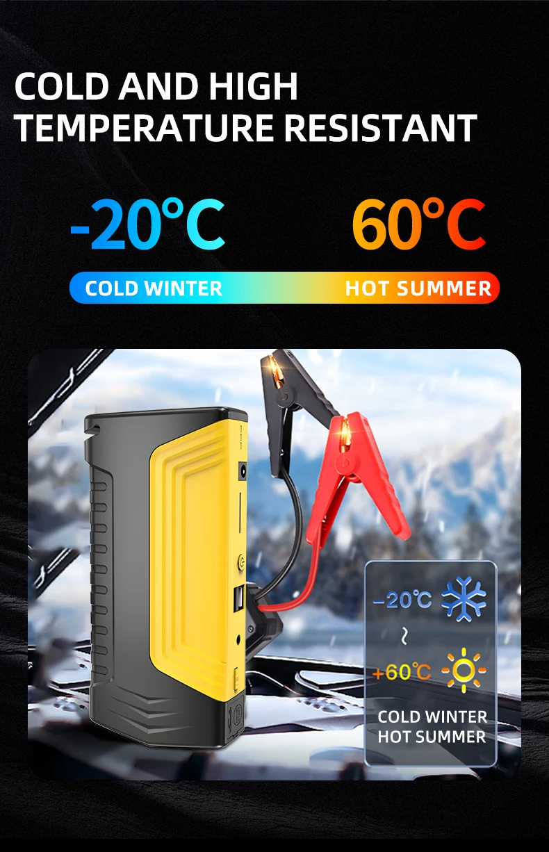 2 In 1 Multi-function Jump Starter With Air Pump Portable Car Jump Starter 12v Battery Booster Pack With Air Compressor